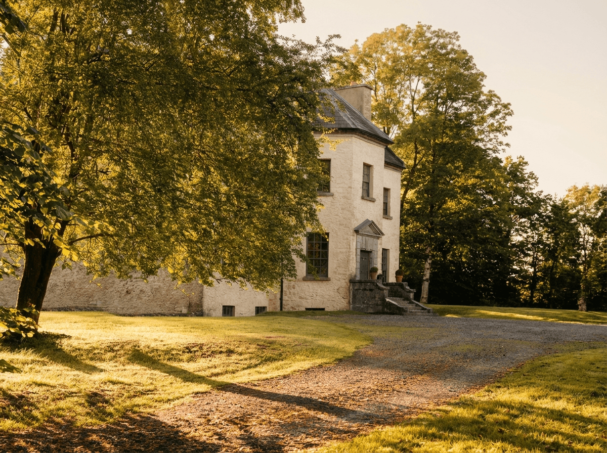 The manor house in evening light
