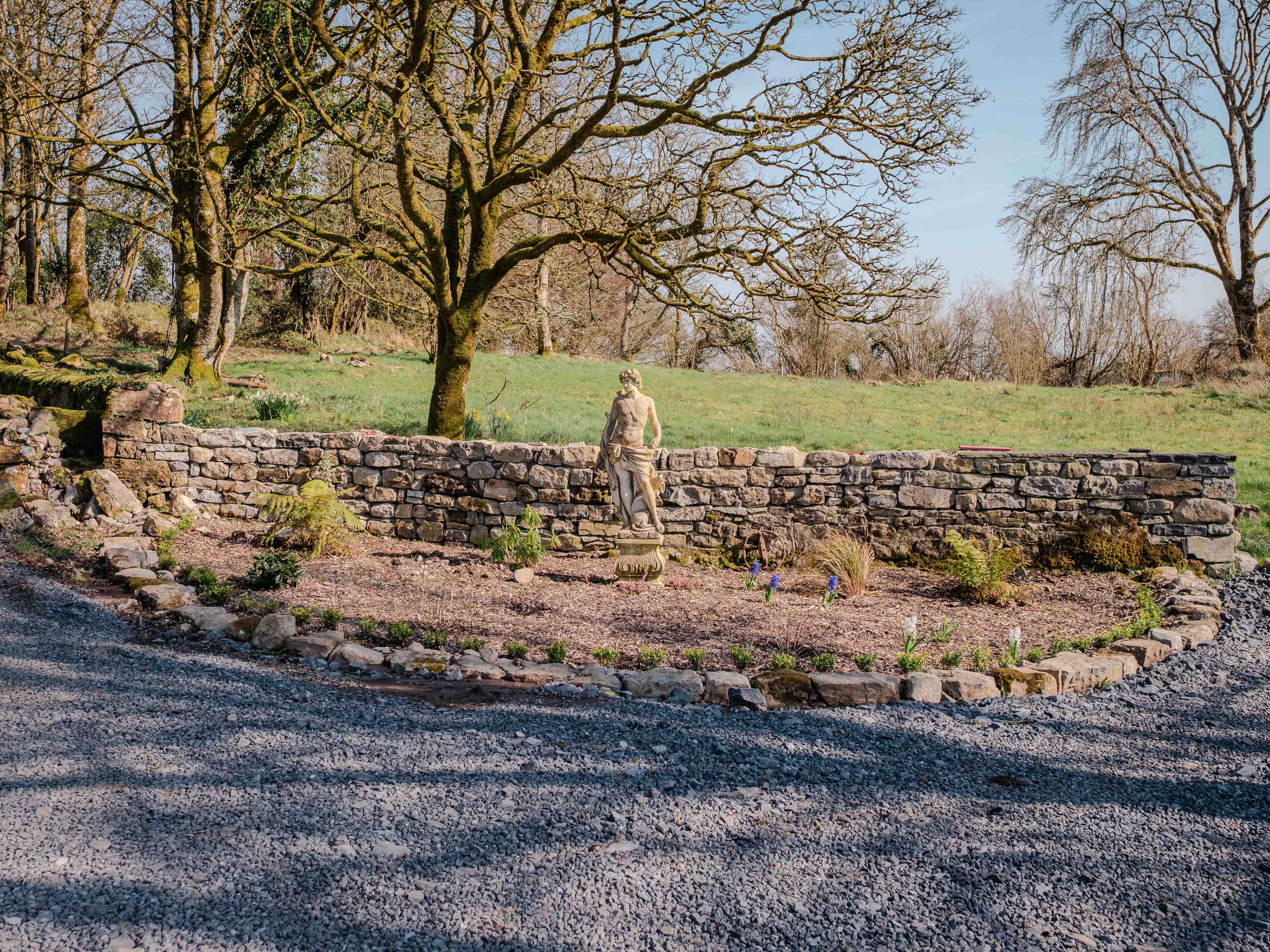 The grounds in the morning